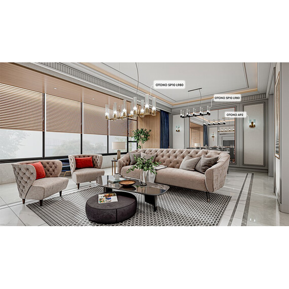 Люстра Crystal Lux OTONO SP10 L980 BRASS/TRANSPARENTE, фото , изображение 6